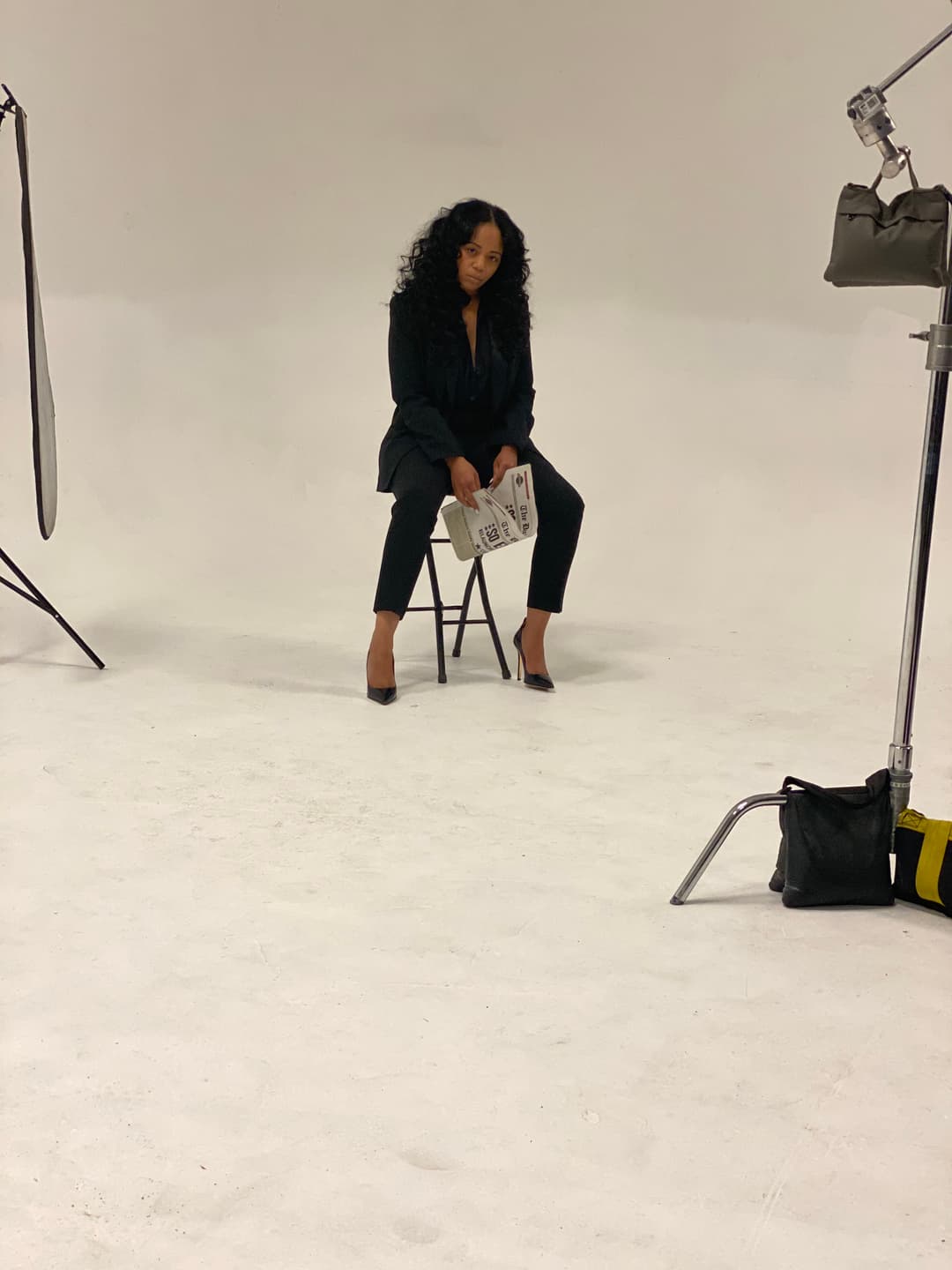 Keena Williams on a production set.